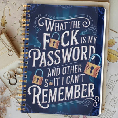 📅Funny Password Notebook - Spiral Bound with Lock Icons