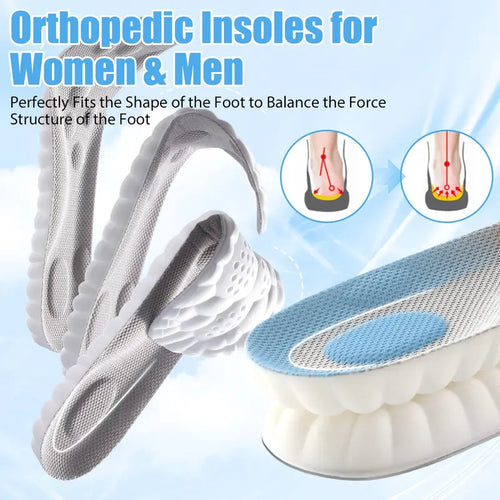 4D Cloud Insoles, Shock Absorption Foot Pads for Men Women☁️