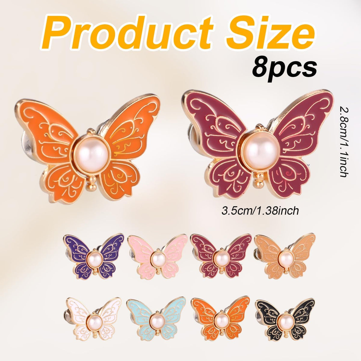 🦋Butterfly Clothing Clips - 8-Piece Fashion Waist Adjuster Set