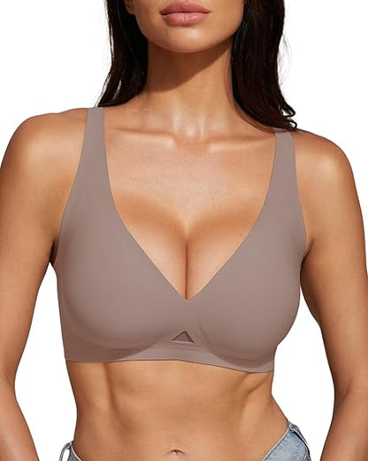 Deep V Wireless Seamless Bralette