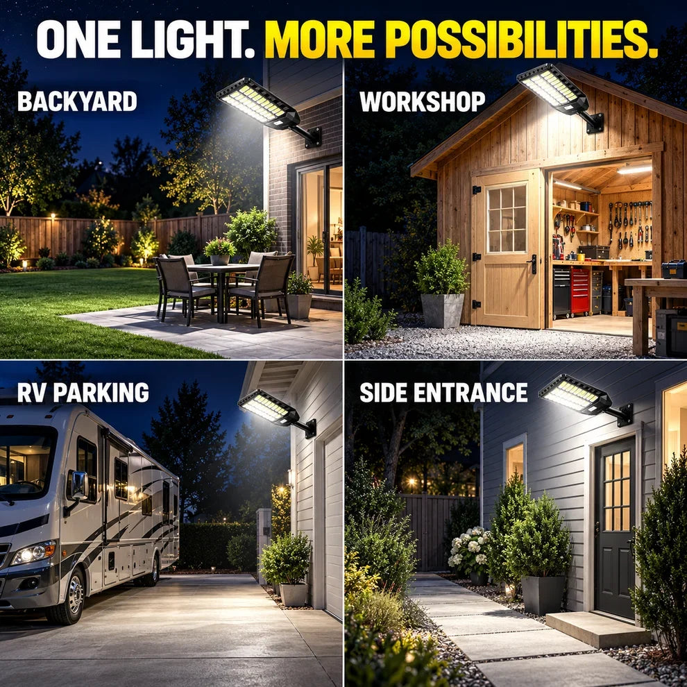 ☀️ Ultra Bright Solar LED Street Light System✨ Solar-Powered & Energy-Saving
