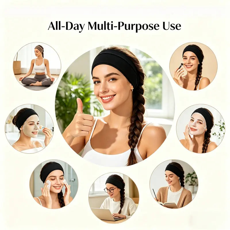 Women's Universal No-Slip Elastic Fashion Headband Set