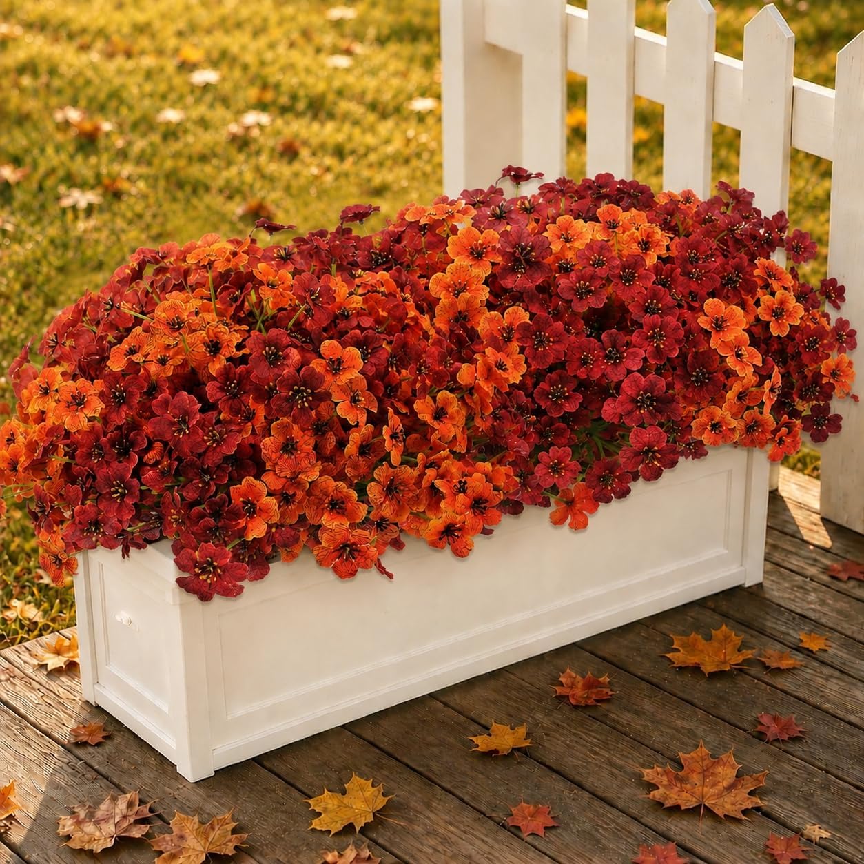 Fall Artificial Flower Halloween 6pcs, UV Resistant Colorful Fake Flower🍂