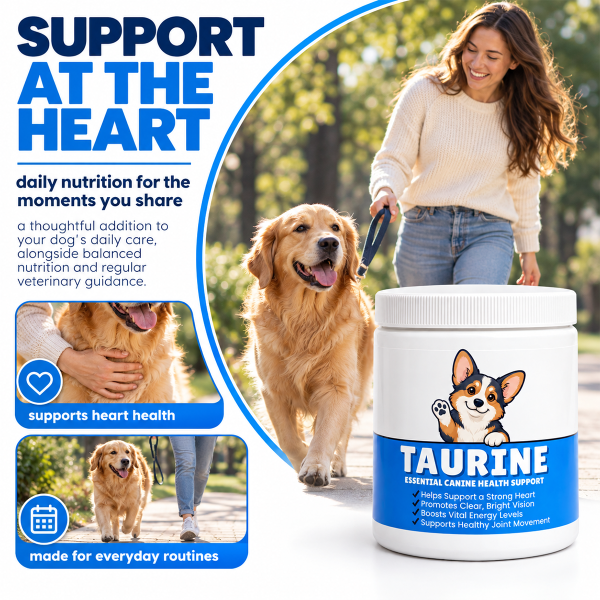 Dog Taurine Nutritional Supplement for Respiratory Support