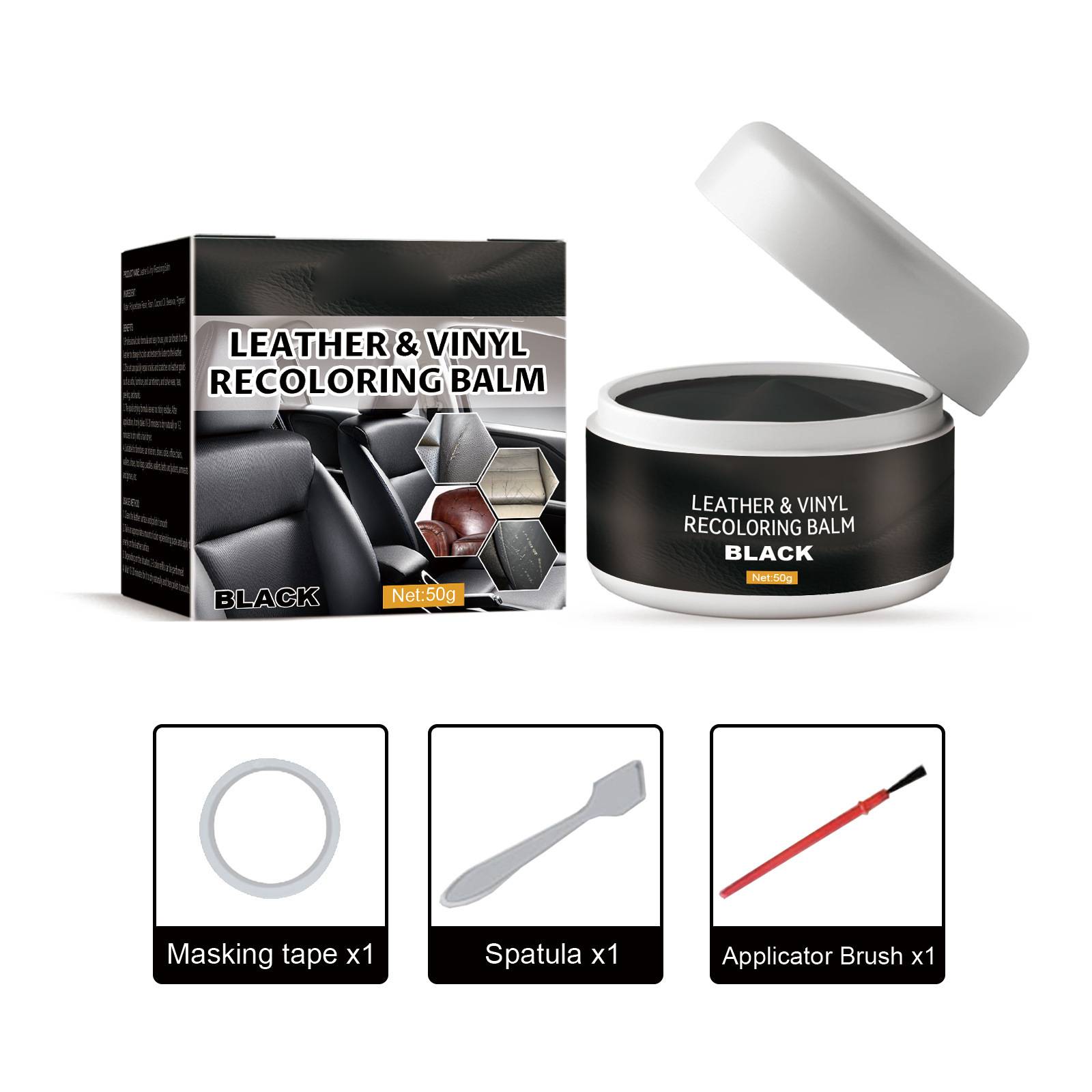 Leather & Vinyl Recoloring Balm Kit – Restore Faded Seats, Sofas & Shoes