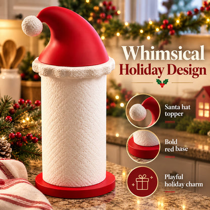Santa Hat Paper Towel Holder  Festive Kitchen Decor 🎅🎄