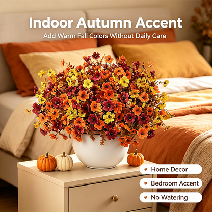 Fall Artificial Flower Halloween 6pcs, UV Resistant Colorful Fake Flower🍂