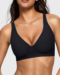 Seamless Deep V Push-Up Wireless Bra
