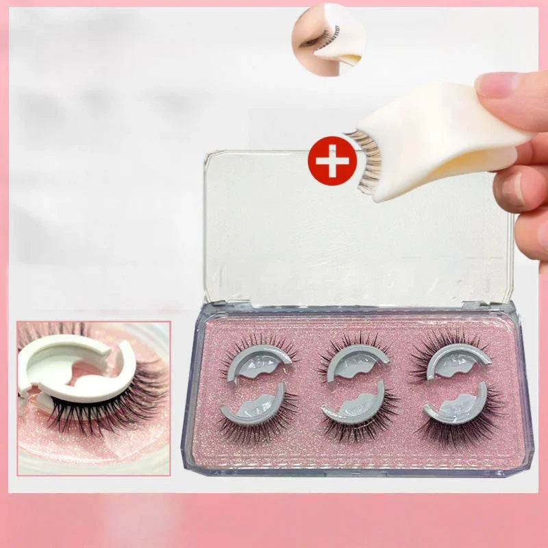 Reusable Self‑Adhesive False Eyelashes 3 Pairs
