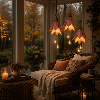 Vintage Hanging Flower Lights