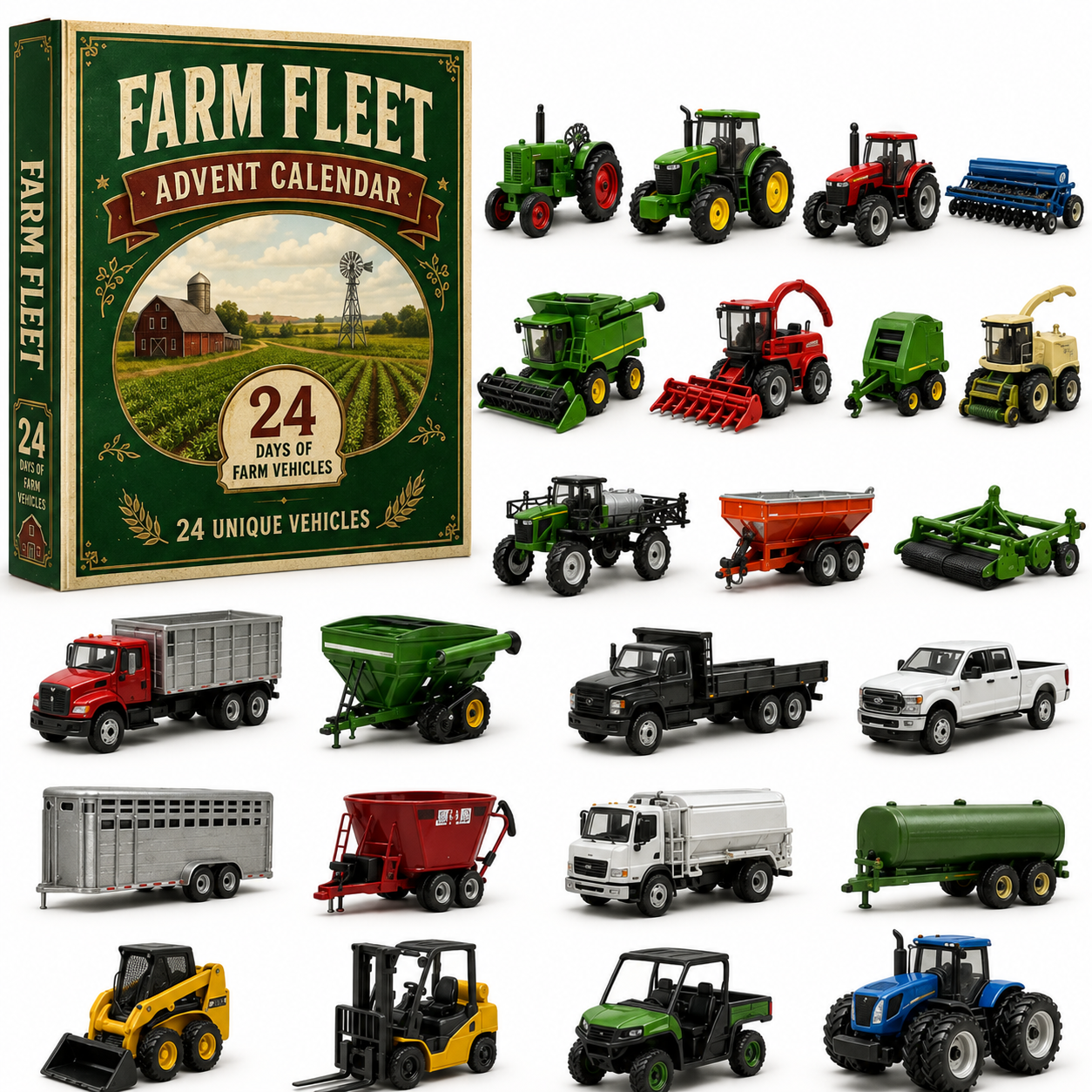 🚜Build the Fleet Collection 24-Day Vehicle Advent Calendar Series