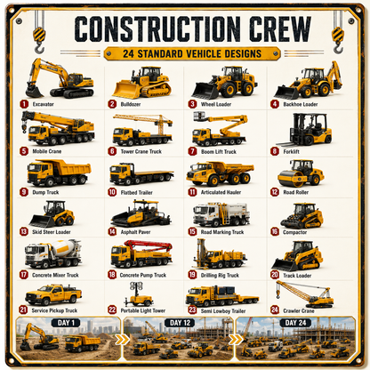 🚜Build the Fleet Collection 24-Day Vehicle Advent Calendar Series