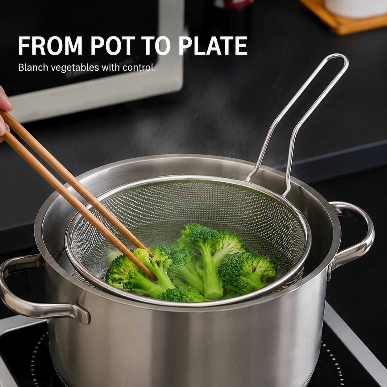 Stainless Steel Sieve with Handle🥄