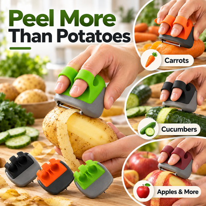 🥔 Soft Grip Palm Vegetable Peeler Set, Handheld Fruit and Veggie Peeler