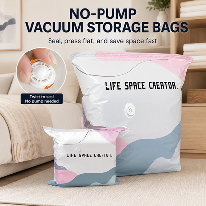 No-Pump 3D Vacuum Storage Bags