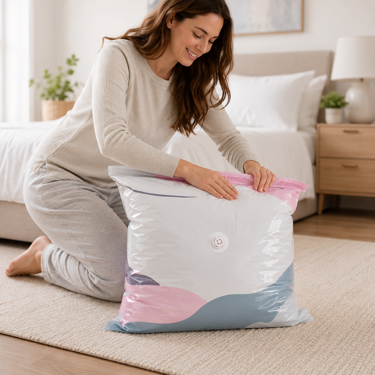 No-Pump 3D Vacuum Storage Bags
