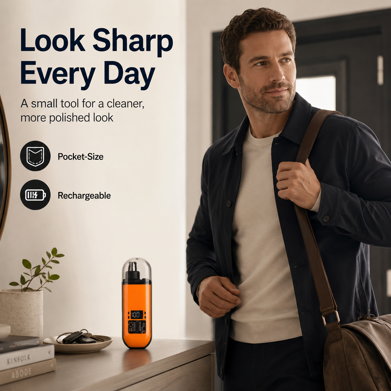 Professional LED Display Nose Hair Trimmer