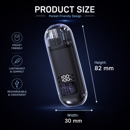 Professional LED Display Nose Hair Trimmer