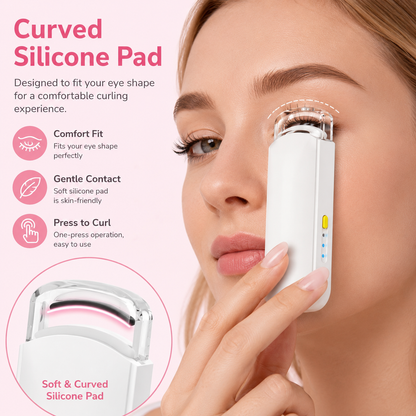 Heated Eyelash Curler – USB Rechargeable Electric Lash Lift Tool