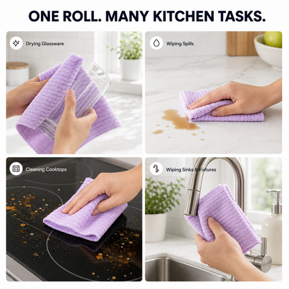 Multipurpose Reusable Tear-Off Cleaning Cloth Roll