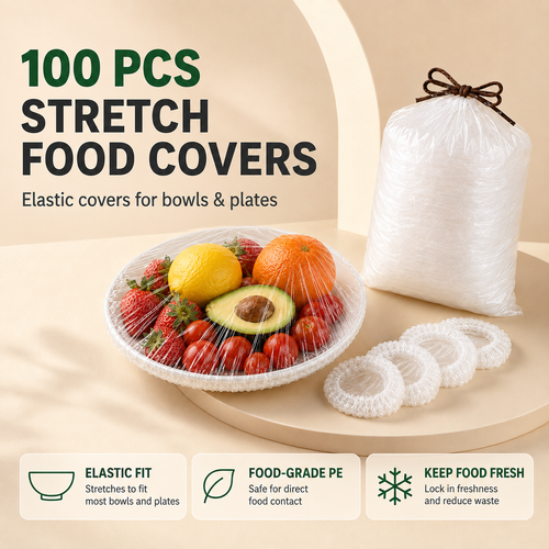 100PCS Disposable Stretch Food Covers