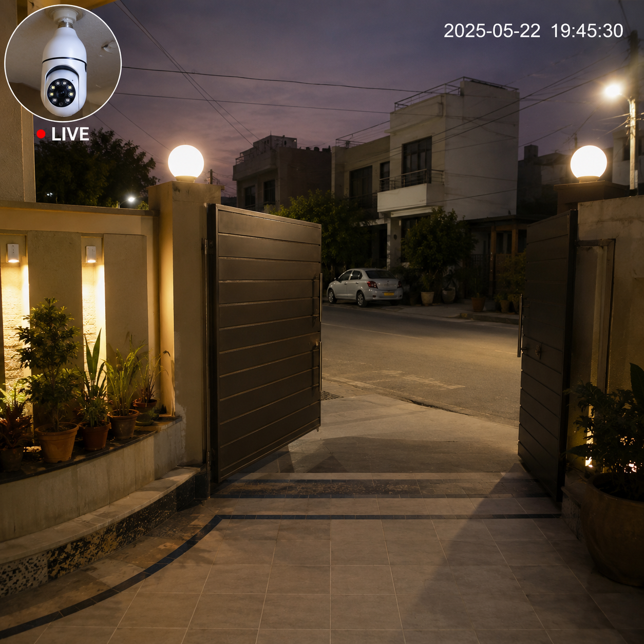 Smart WiFi Bulb Holder CCTV Security Camera