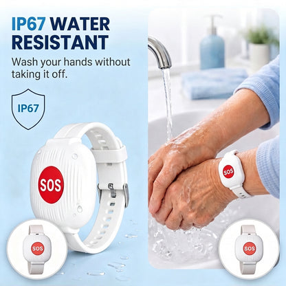 Emergency bracelet with SOS button for the elderly
