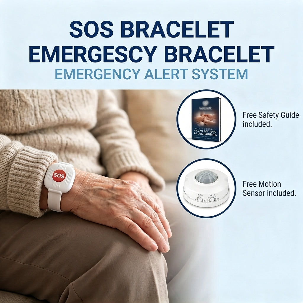 Emergency bracelet with SOS button for the elderly