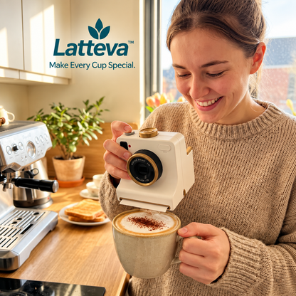 3D Printed Latte Art Camera – Easy Coffee Stencil Tool