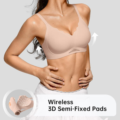 Wireless Push Up Comfort Seamless Tshirt Jelly Bra
