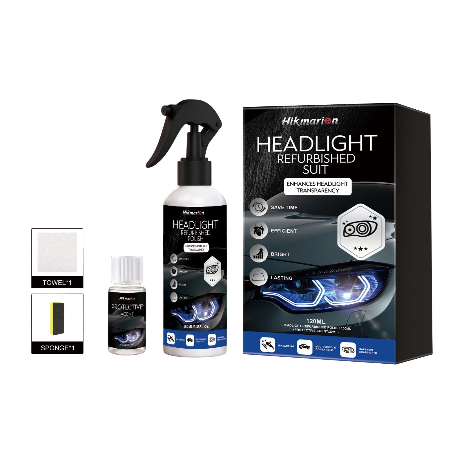 Headlight Restoration Polish – Removes Oxidation, Yellowing & Restores Headlight Clarity