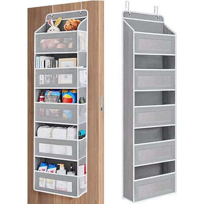 5-Tier Over Door Organizer – 5 Large Mesh Pockets, Anti-Tilt, 44 lb Capacity, Space Saver for Home