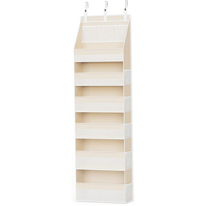 5-Tier Over Door Organizer – 5 Large Mesh Pockets, Anti-Tilt, 44 lb Capacity, Space Saver for Home