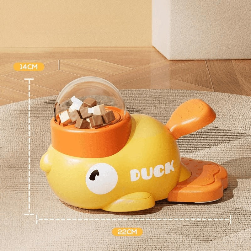 🦆 Duck Puzzle Feeder – IQ Treat Toy for Cats & Small Dogs