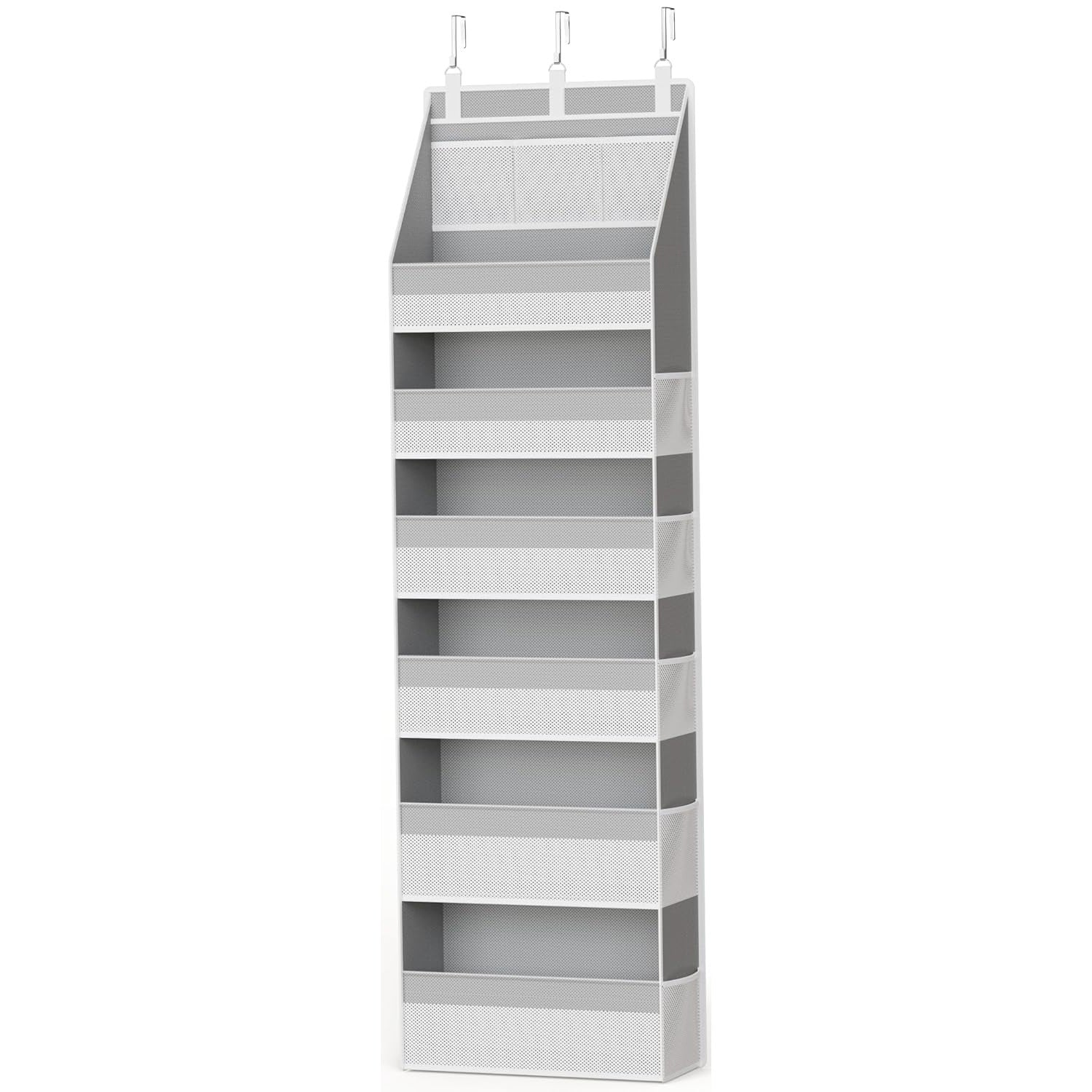 5-Tier Over Door Organizer – 5 Large Mesh Pockets, Anti-Tilt, 44 lb Capacity, Space Saver for Home