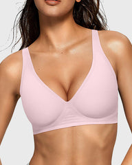 Seamless Deep V Push-Up Wireless Bra