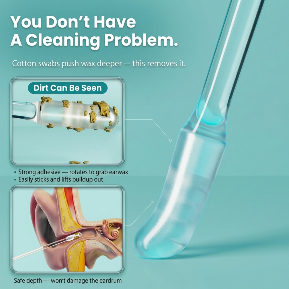 Sticky Ear Cleaner – Easy & Gentle Earwax Removal Tool for Everyday Ear Care