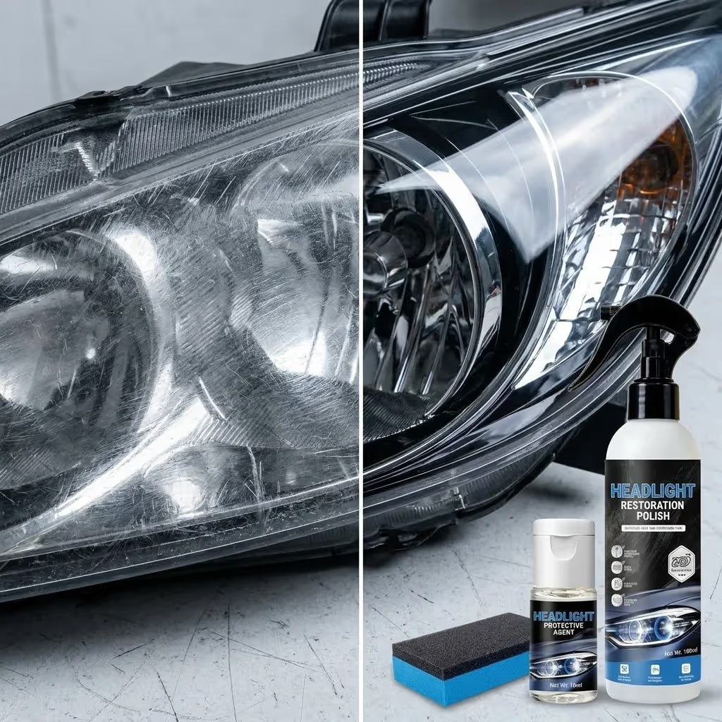 Headlight Restoration Polish – Removes Oxidation, Yellowing & Restores Headlight Clarity