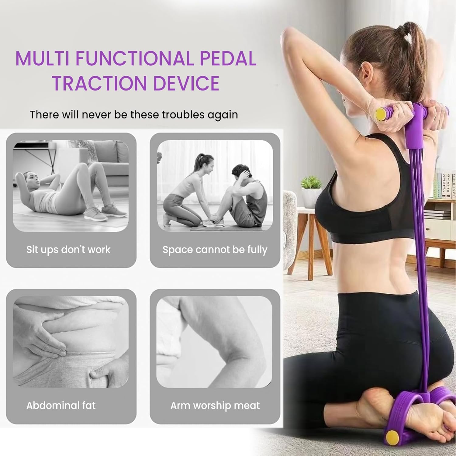 2026 latest 8-Tube Pedal Resistance Device - Detachable And Adjustable Pedal Resistance Device