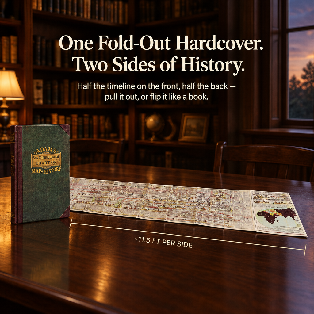 32ft Foldable Adams Time Chart Map