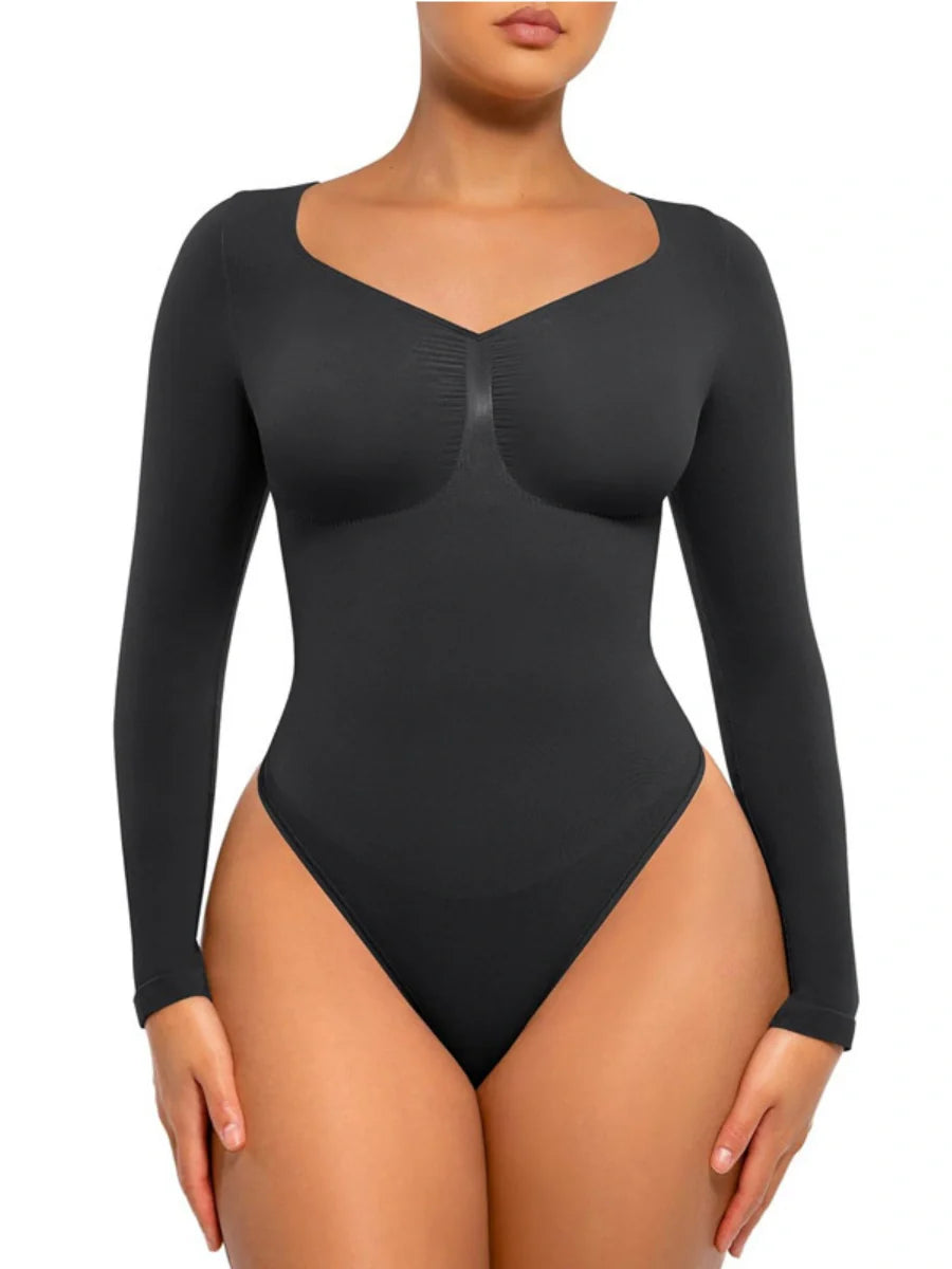 Tummy Tucking Seamless Bodysuit - Longsleeved
