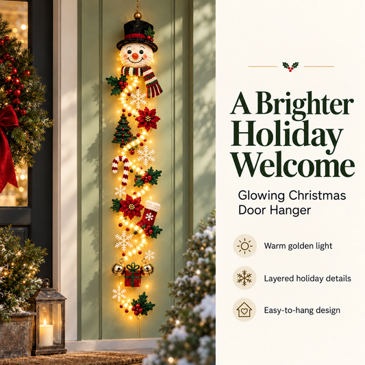 🎄 Glowing Christmas Door Hanger