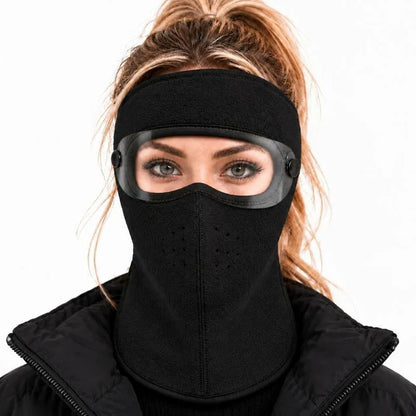 Winter Face Mask with Detachable Goggles, Windproof Thermal Fleece Lined Full Face Cover ❄️
