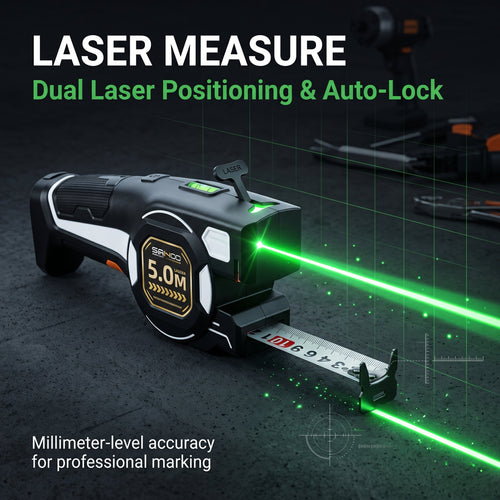 High-Precision 3-in-1 Laser Line Tape Measure