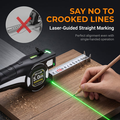 High-Precision 3-in-1 Laser Line Tape Measure