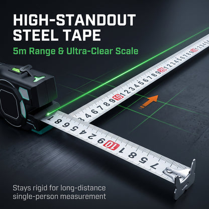 High-Precision 3-in-1 Laser Line Tape Measure