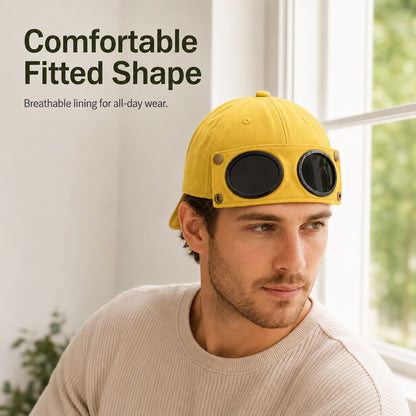🧢 Men's Glasses-Friendly Pilot Cap