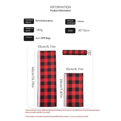 Christmas Refrigerator Handle Covers | Plush Plaid Wraps