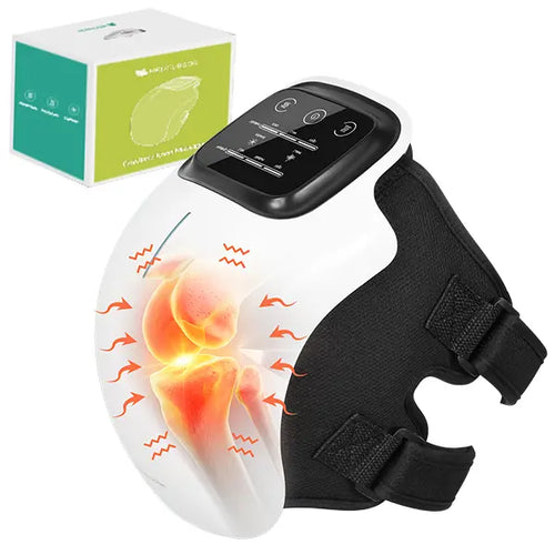 Cordless Heated Knee Massager with Vibration, Adjustable Heat & Multi-Mode Massage
