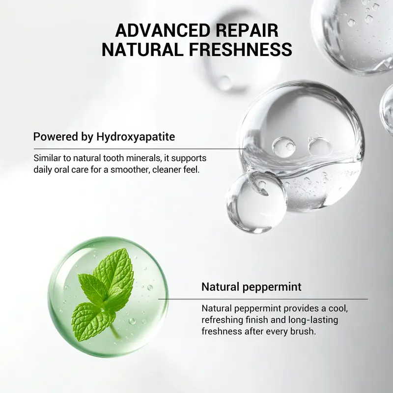 Nano Hydroxyapatite Fluoride-Free Toothpaste, Strengthens Enamel & Freshens Breath 🦷